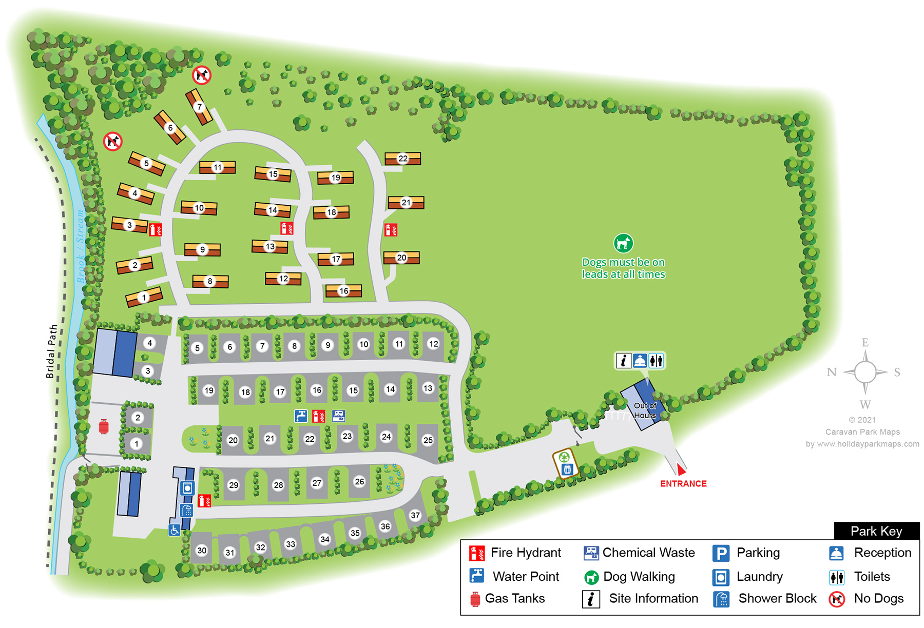 Brookside Country Park Map